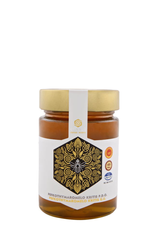 Smari Cretan Pine Thyme Honey PDO Pefkothymaromelo 460g The Greek