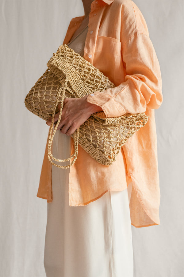 The Raffia Net Bag- Handmade in Greece - Natural