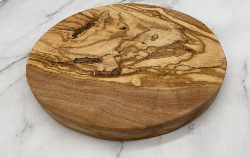 Greek Olive Wood Round Board 22cm