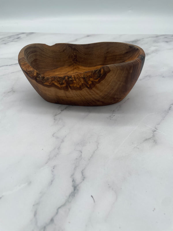 Small Olive Wood Irregular Bowl 16cm