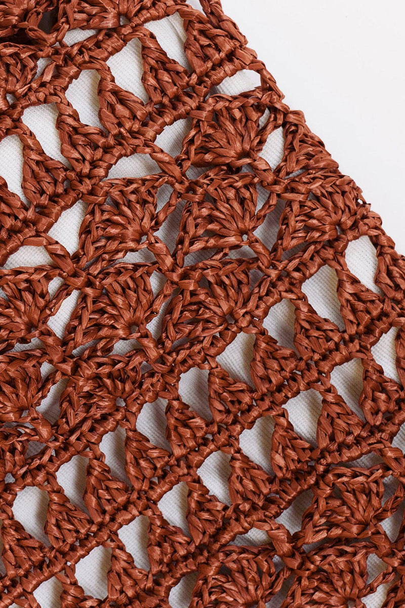 Anemone Tote- Handmade in Greece- Rust