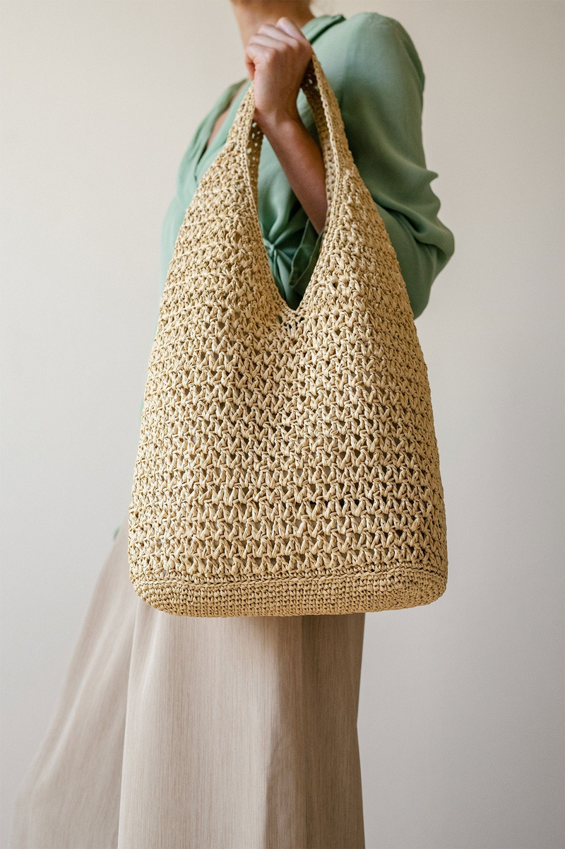 Daphne Tote- Handmade in Greece- Natural