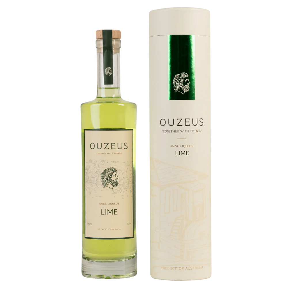 Ouzeus Anise Liqueur- Lime with Gift Box 700ML – The Greek Providore