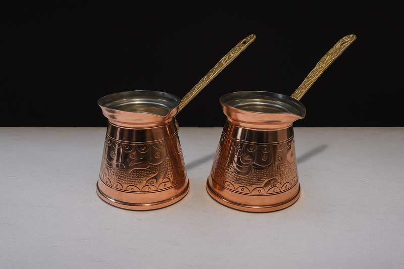Handmade in Greece Embossed Copper Briki 300ML