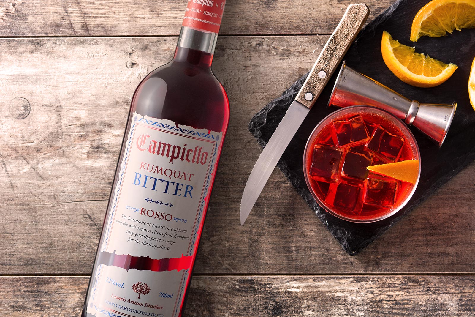 Corfu Kumquat Bitter Rosso 700ml The Greek Providore