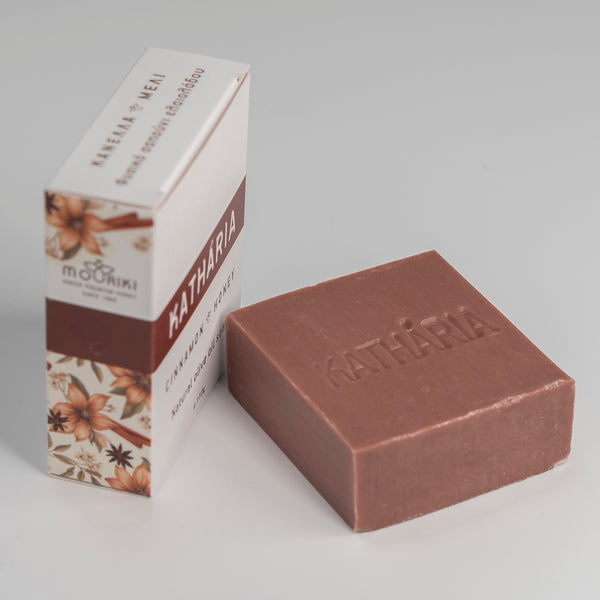 Natural Soap with Cinnamon and Honey Handmade in Greece 110g