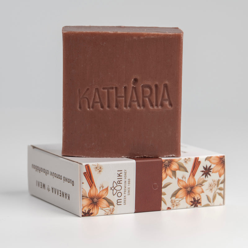Natural Soap with Cinnamon and Honey Handmade in Greece 110g