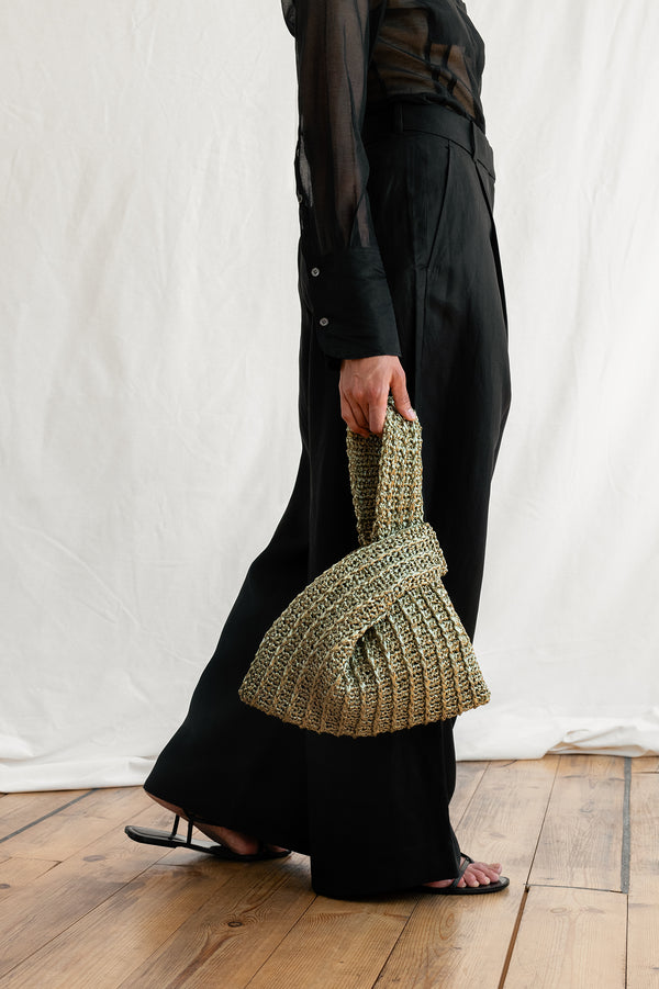 The Raffia Knot Bag- Handmade in Greece- Olive