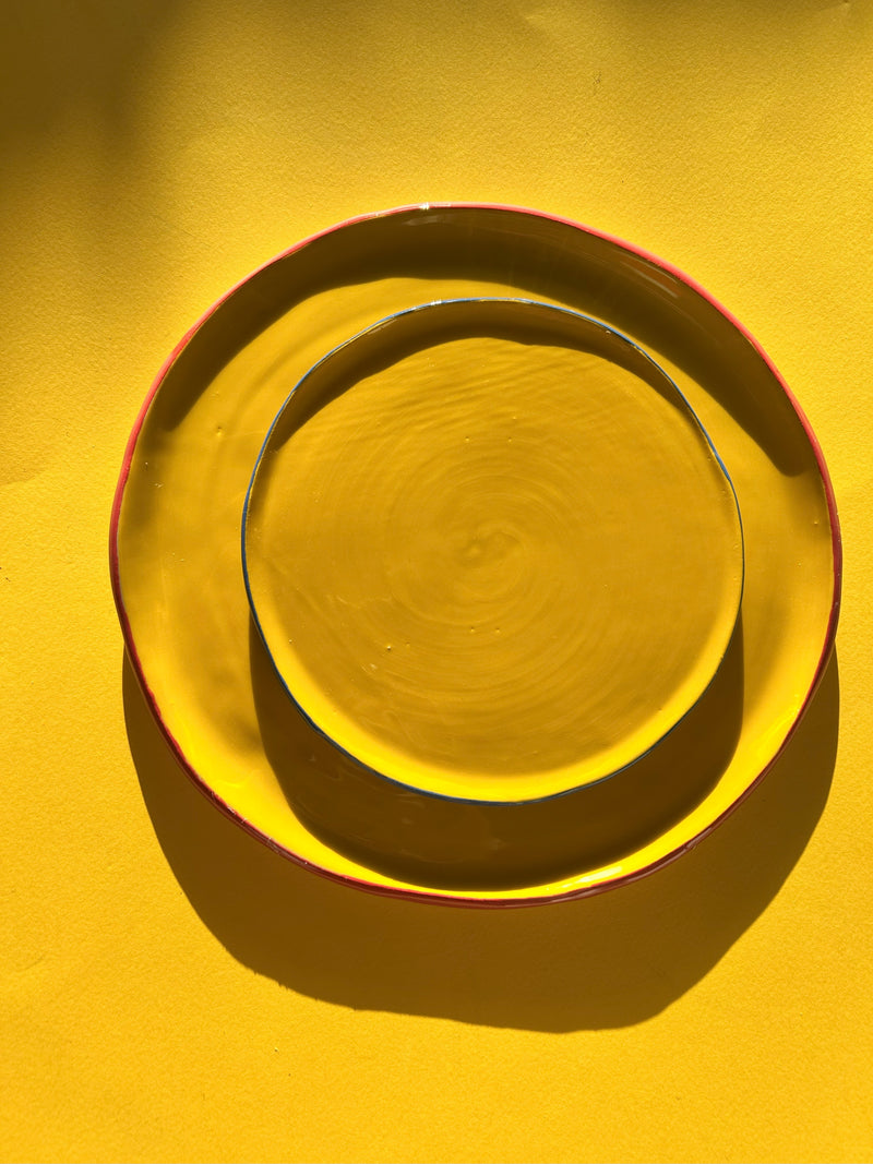 Handmade Yellow Plate Large- Limited Edition