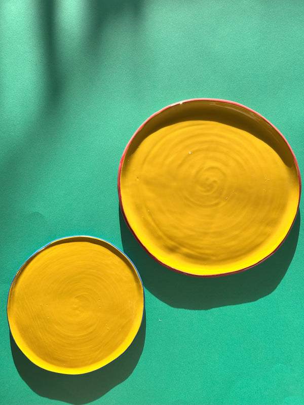 Handmade Yellow Plate Large- Limited Edition