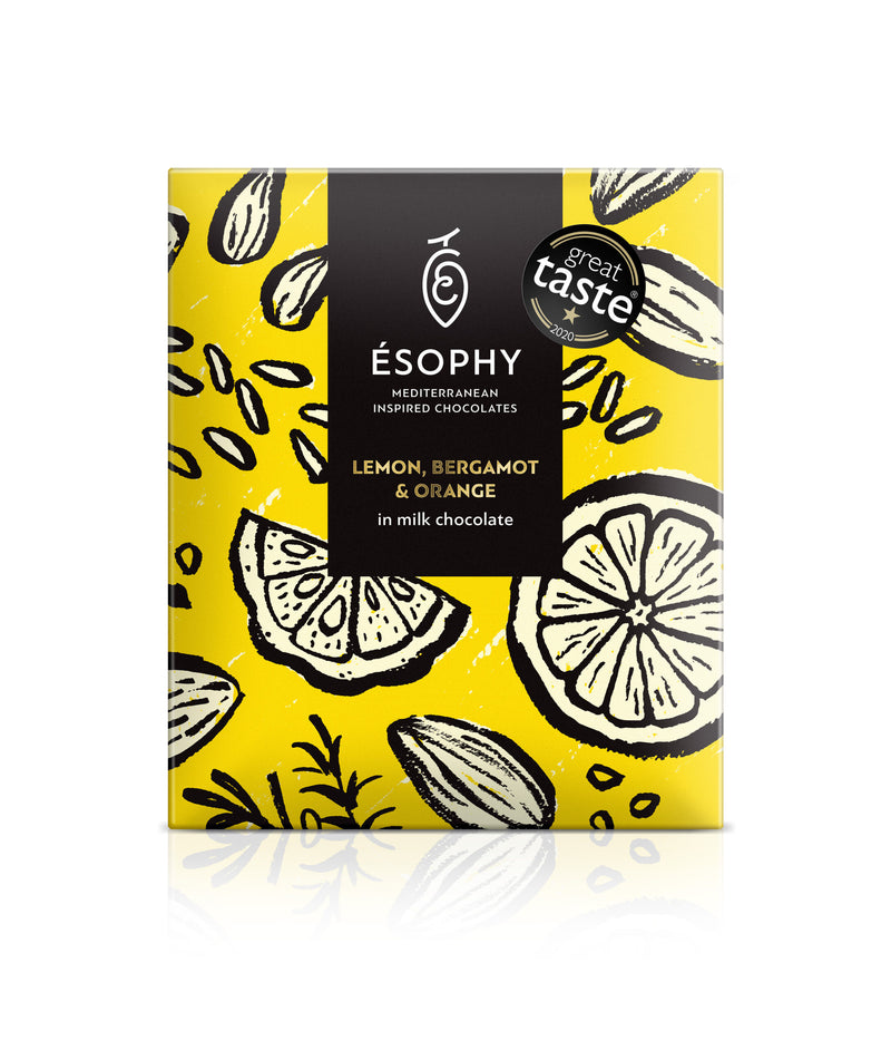 Milk Chocolate Bar - Lemon, Bergamont, Orange 50g