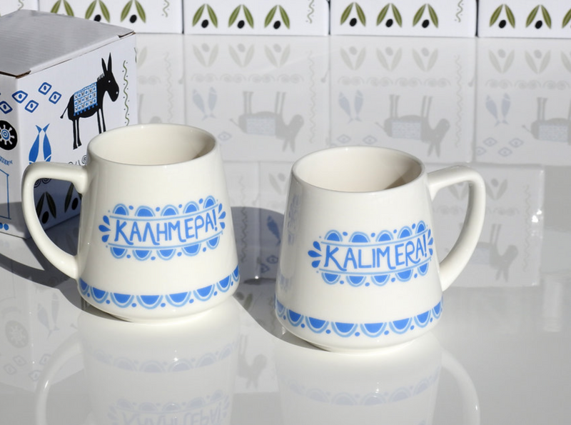 Greek Kalimera Printed Mug