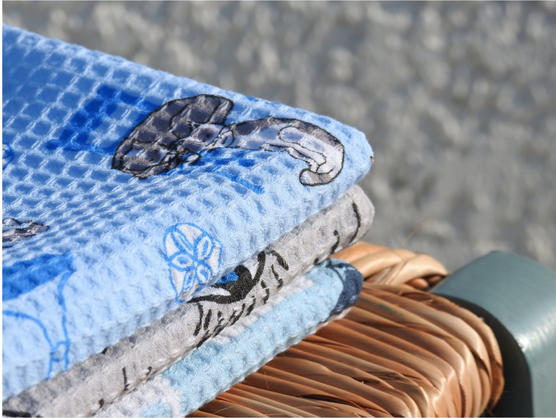 Greek Islands Blue 100% Cotton Tea Towel