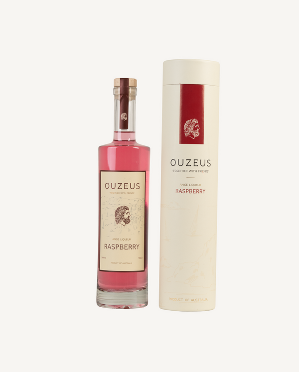 Ouzeus Anise Liqueur- Raspberry with Gift Box 700ML