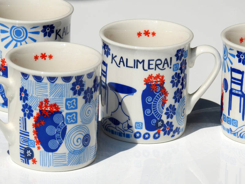 Kalimera Printed Ceramic Espresso Cup