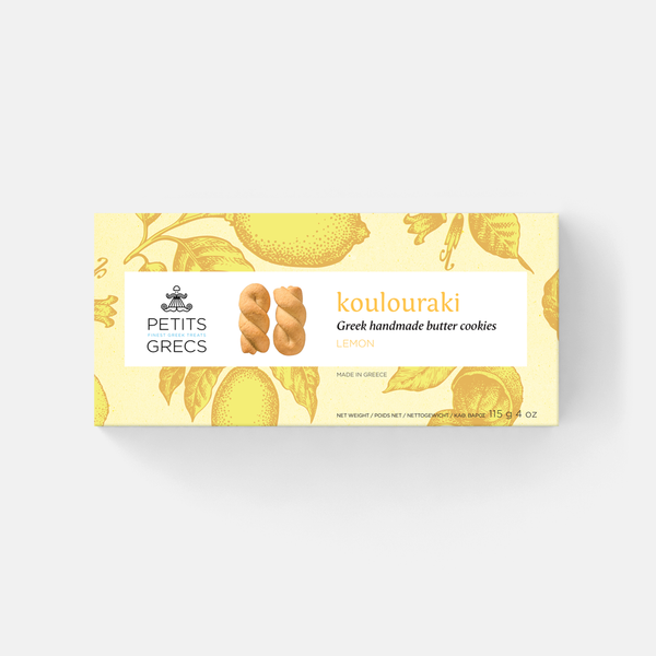 "Koulouraki With Lemon" Greek Handmade Braided Cookies with Lemon 115g