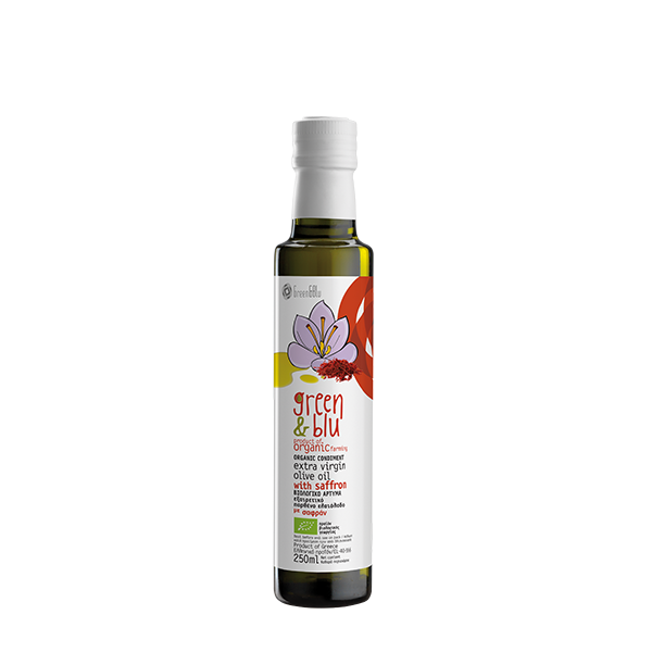 Organic Extra Virgin Olive Oil with Saffron 250ml