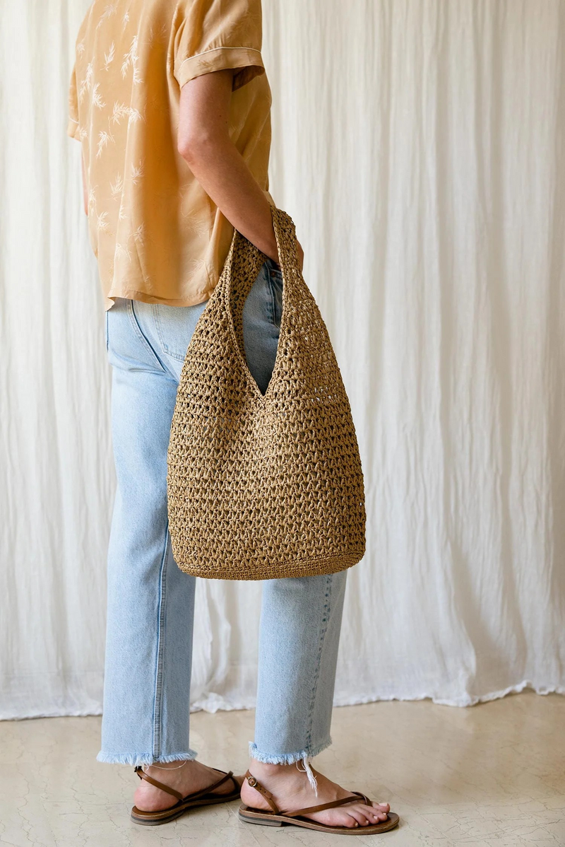 Daphne Tote- Handmade in Greece- Tan