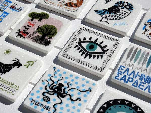 Olive Grove Marble Coaster