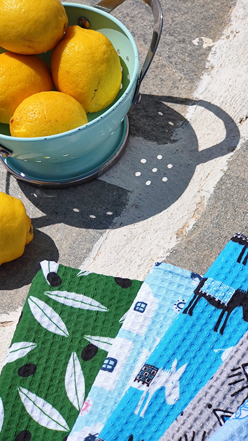 Greek Olive 100% Cotton Tea Towel