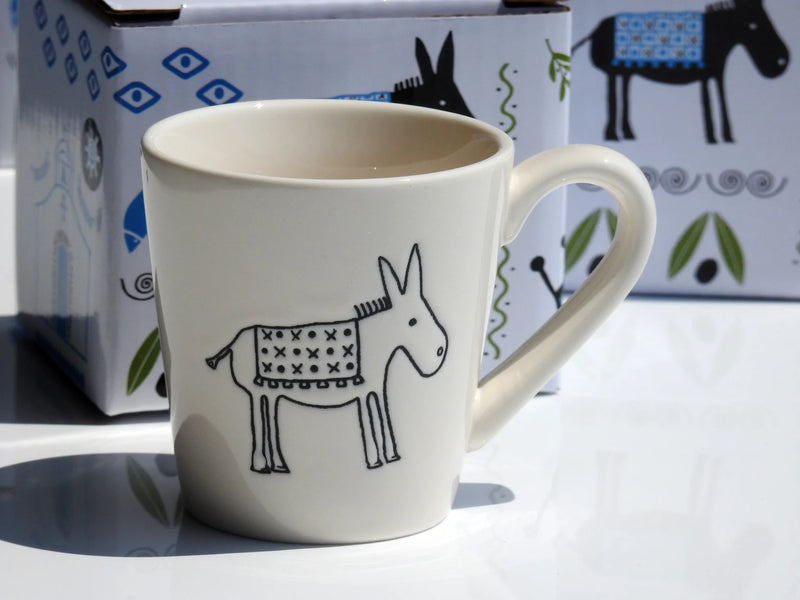 Greek Donkey Handmade Ceramic Espresso Cup