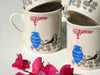 Bougainvillea Cat Printed Ceramic Espresso Cup