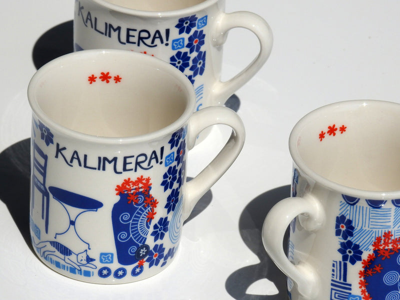 Kalimera Printed Ceramic Espresso Cup