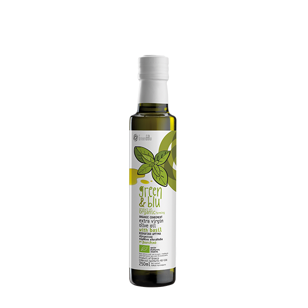 Organic Extra Virgin Olive Oil with Basil 250ml