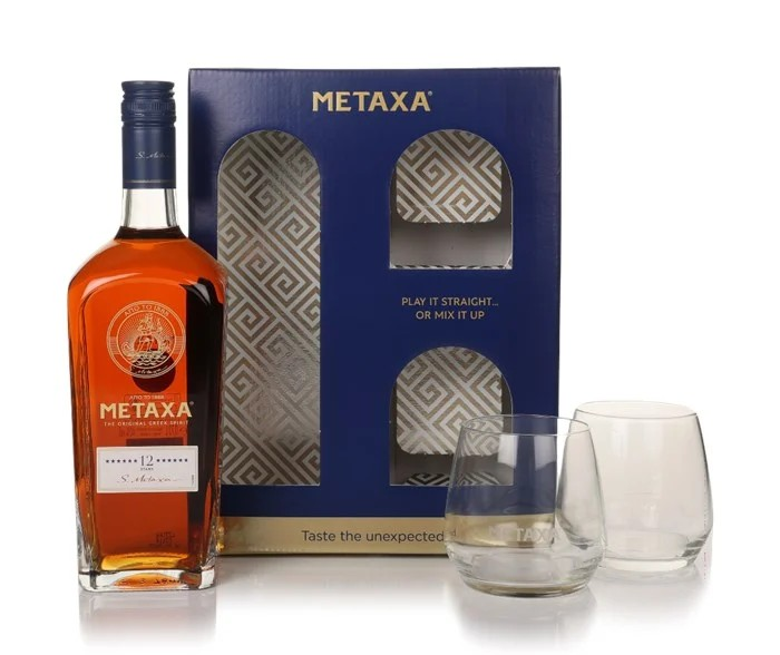 METAXA 12 STAR GIFT SET WITH 2 SIGNATURE GLASSES