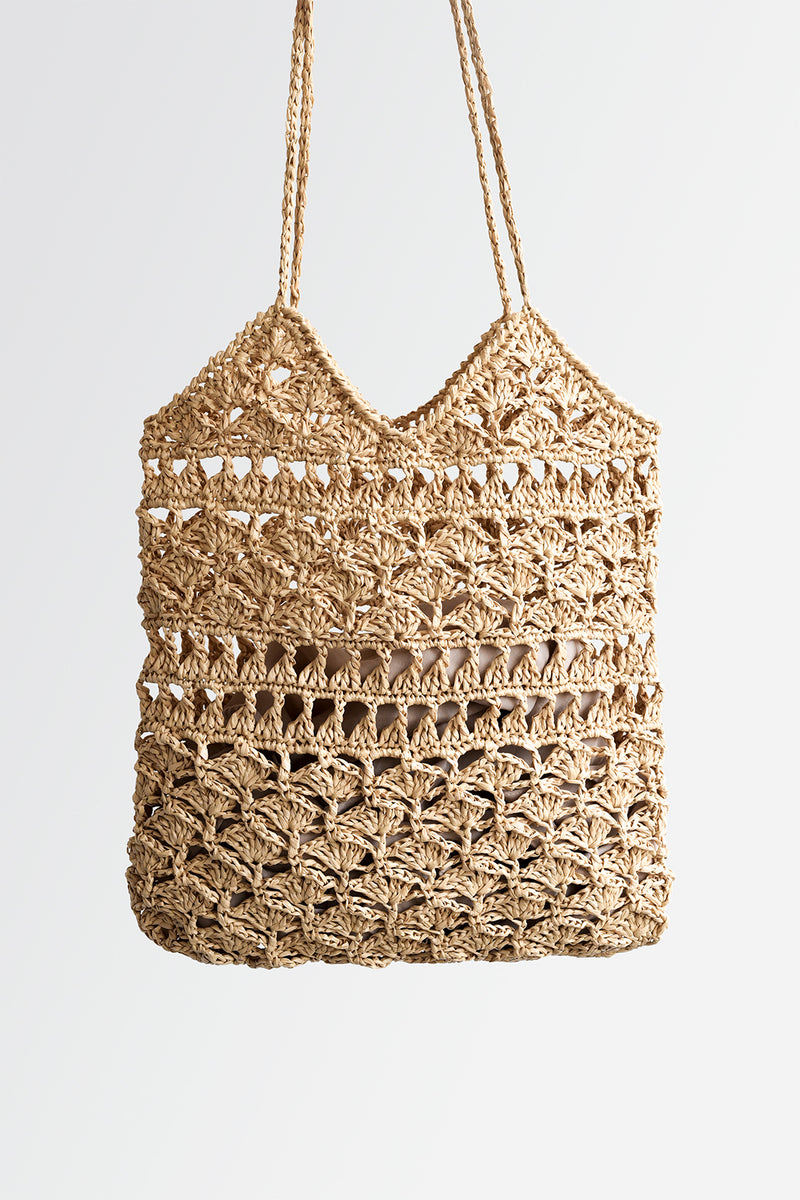 Anemone Tote- Handmade in Greece- Natural