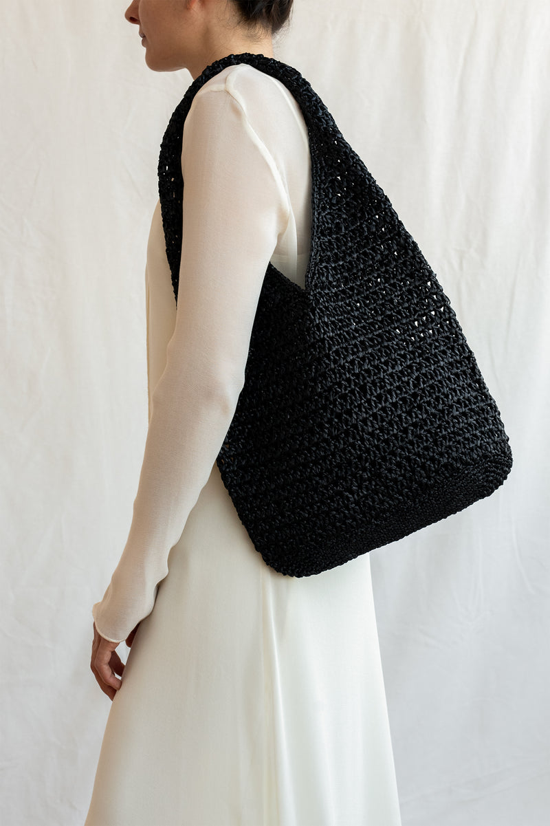 Daphne Tote- Handmade in Greece- Black