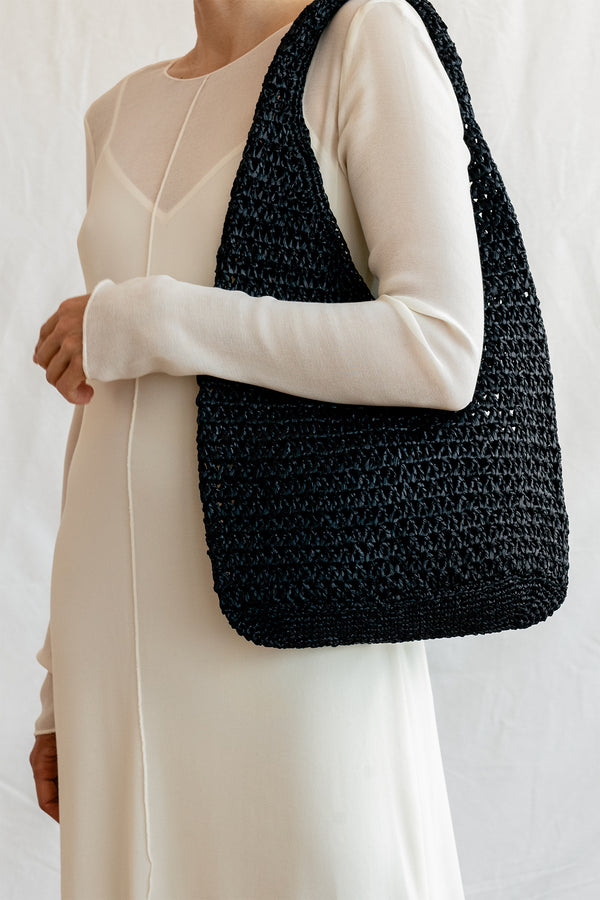 Daphne Tote- Handmade in Greece- Black