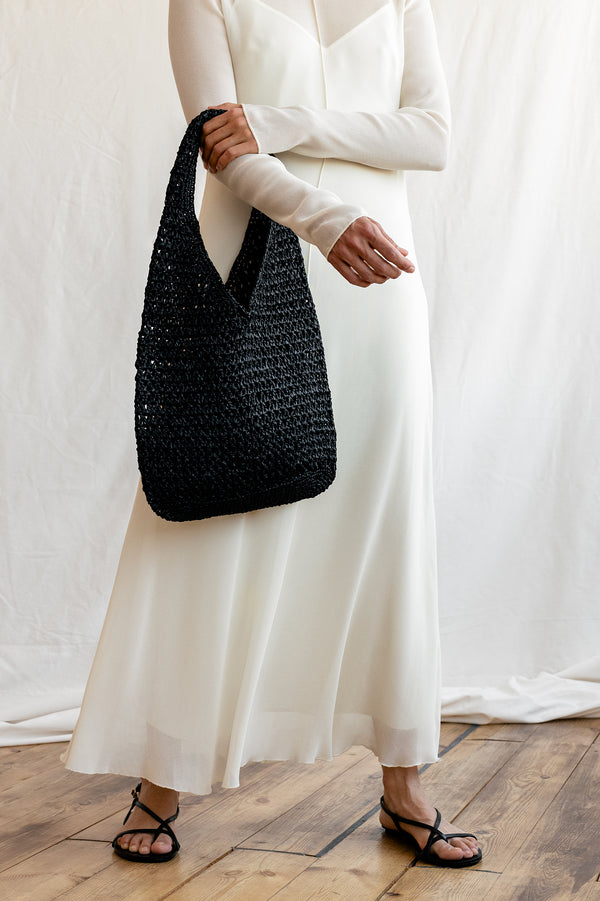 Daphne Tote- Handmade in Greece- Black