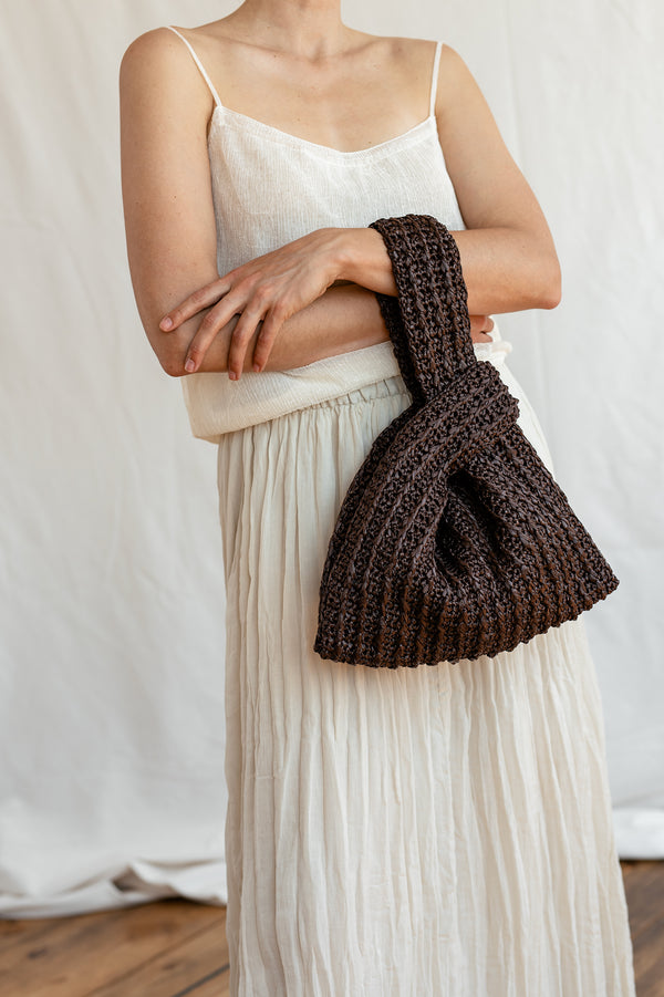 The Raffia Knot Bag- Handmade in Greece- Pecan