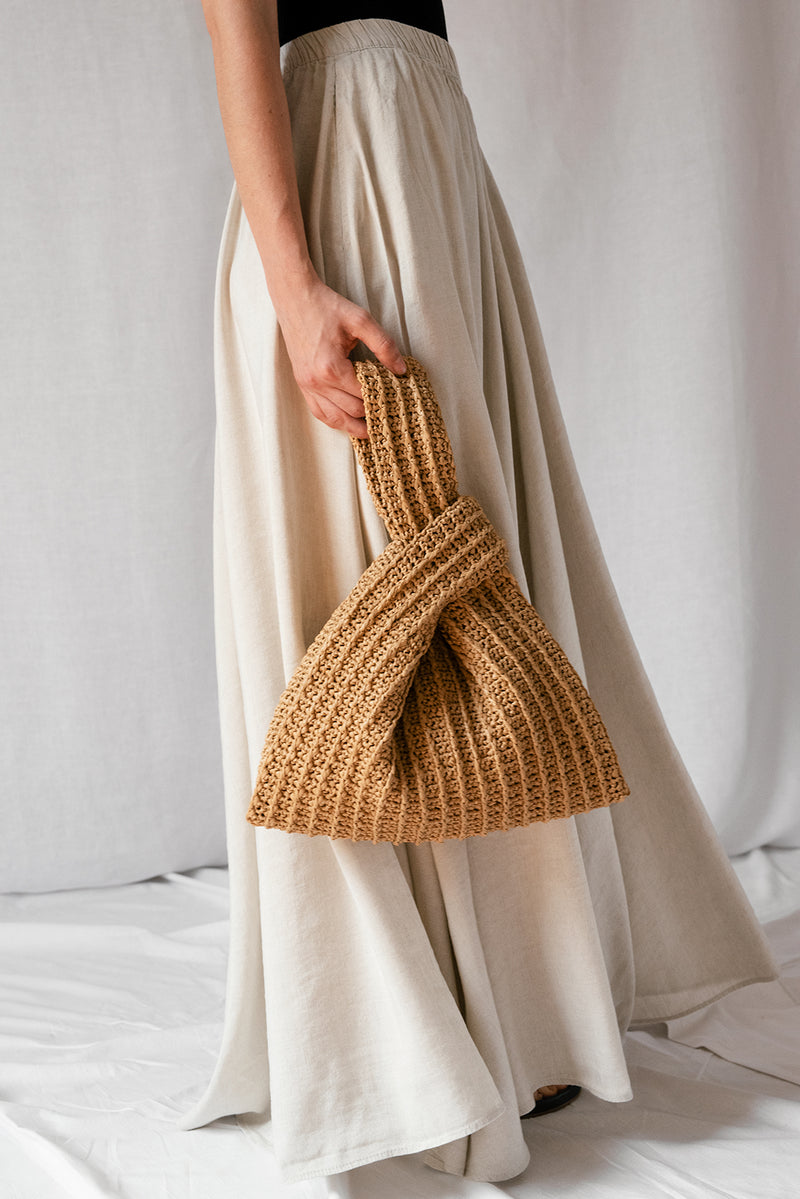 The Raffia Knot Bag- Handmade in Greece- Tan
