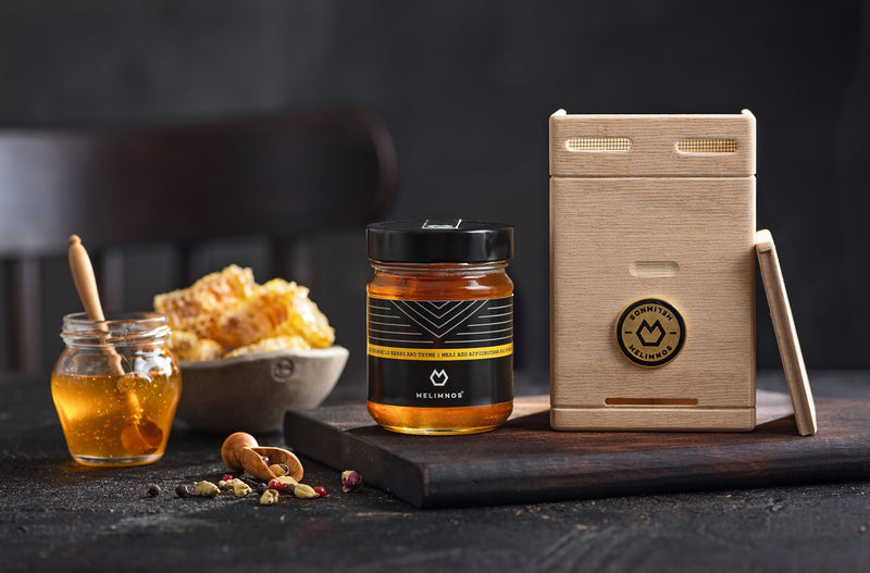 Honey from Wild Herbs and Thyme with Wooden Gift Box 250g
