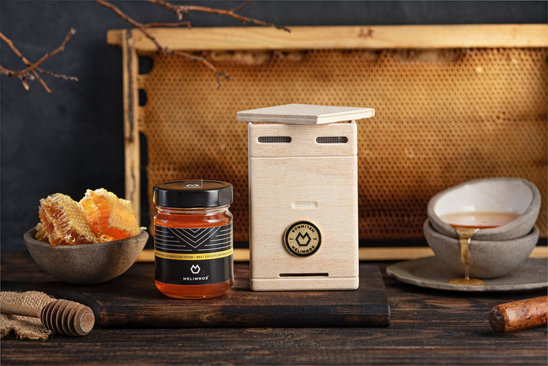 Honey from Wild Herbs and Thyme with Wooden Gift Box 250g