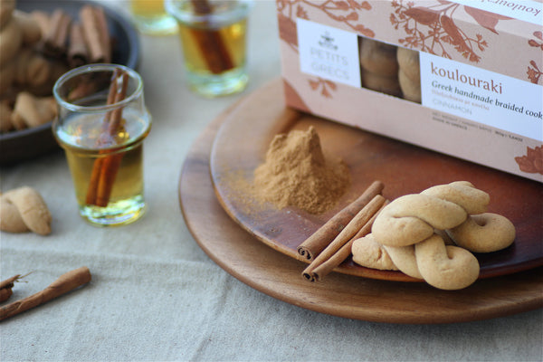 "Koulourakia Kanela", Greek Handmade Braided Cookies with Cinnamon 160g