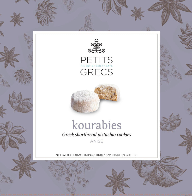 "Kourabies Glikanisos" Greek Shortbread Pistachio Cookies with Anise 180g