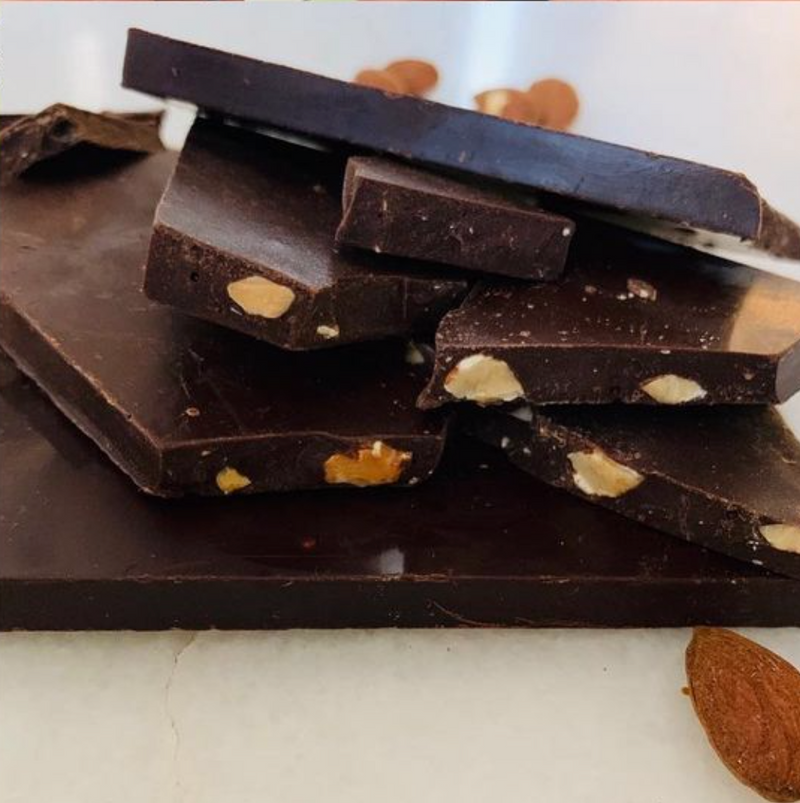 Dark Chocolate Bar - Chios Masticha & Roasted Almonds