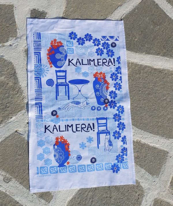 Kalimera 100% Cotton Tea Towel